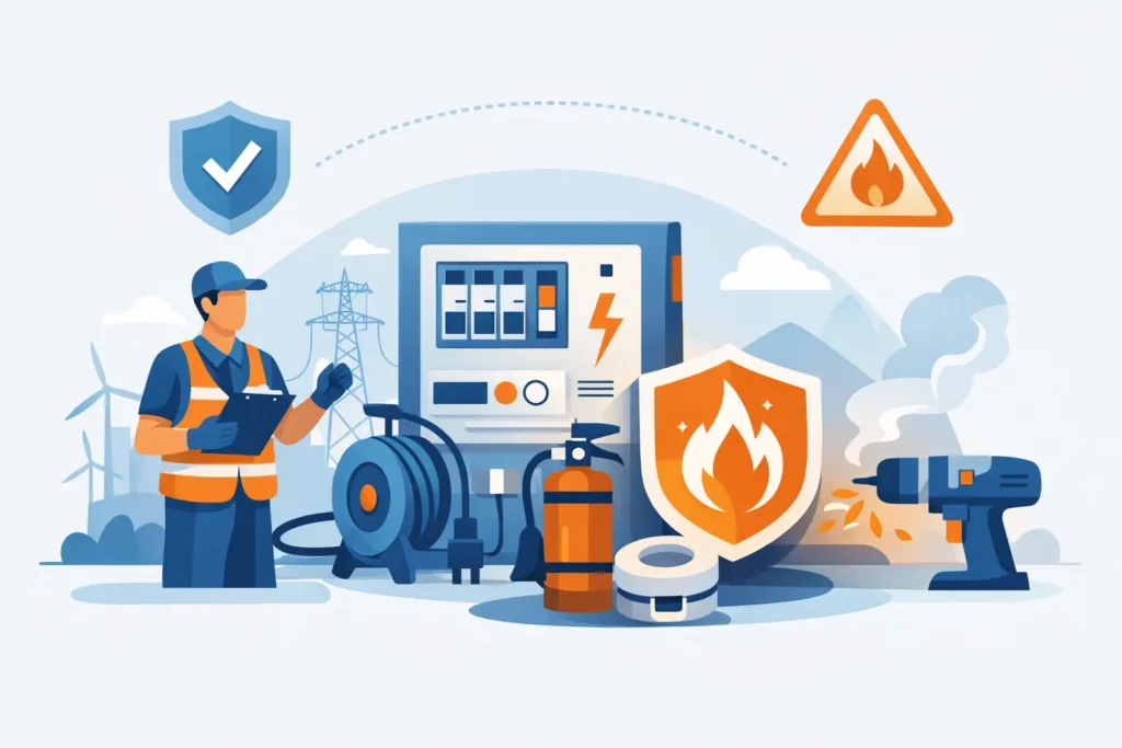 Brandrisico elektrisch materieel beperken