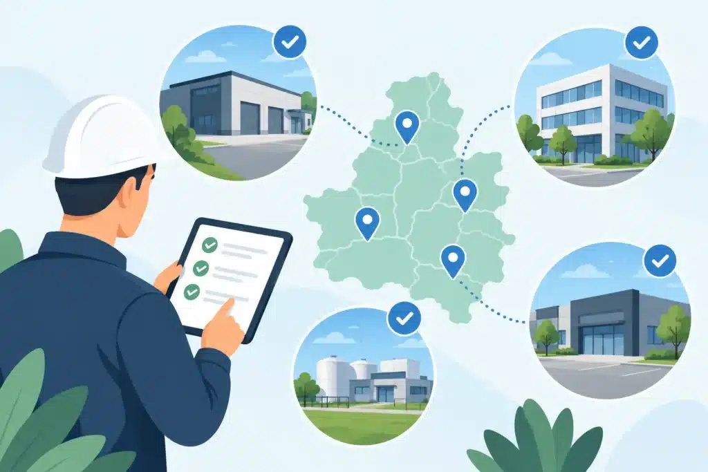 Hoe organiseer je inspecties op meerdere locaties